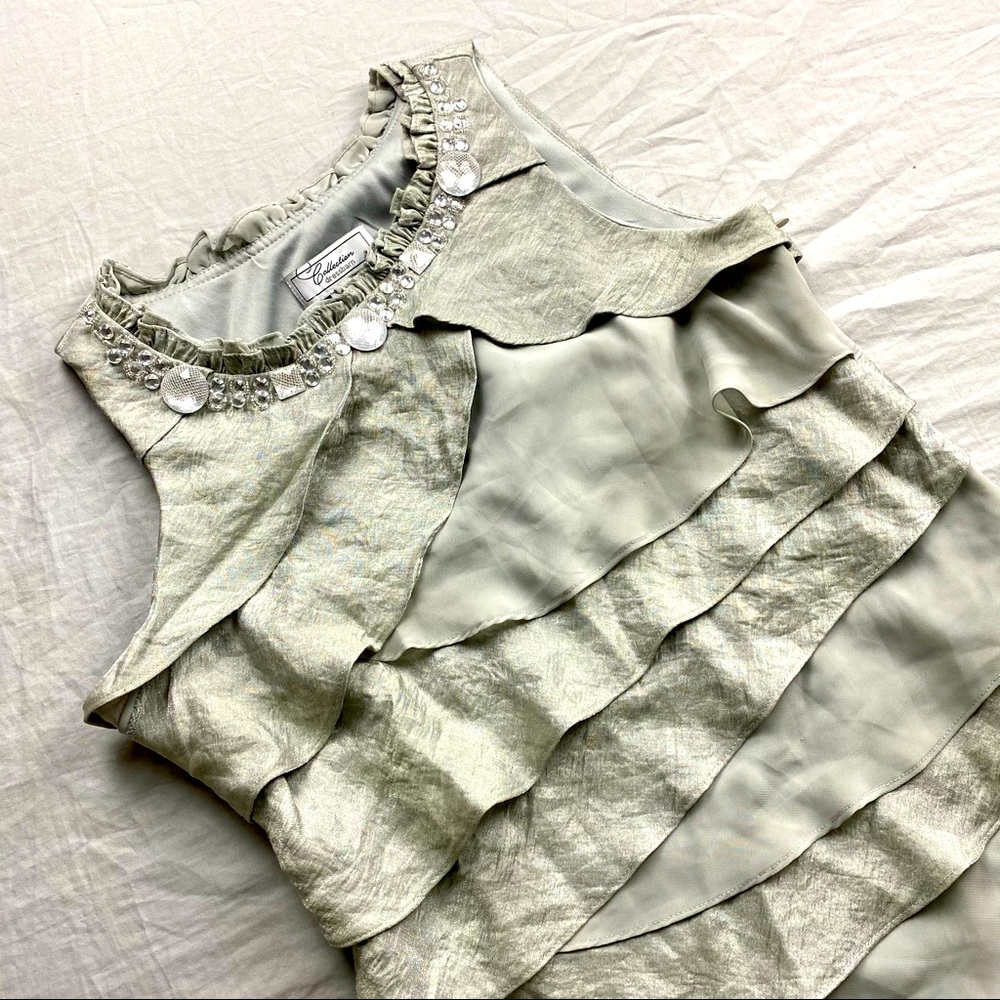 Ruffled Jewel Dressbarn Collection Top